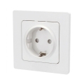 Aigostar - Домашна розетка SCHUKO с рамка 250V бяла