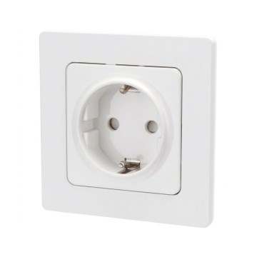 Aigostar - Домашна розетка SCHUKO с рамка 250V бяла