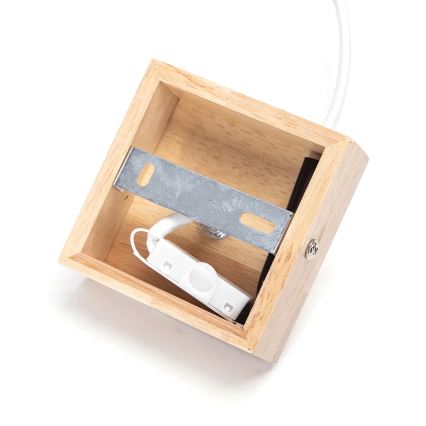 Aigostar - Дървен полилей на кабел 1xE27/60W/230V борова дървесина