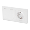 Aigostar - Единичен ключ № 1 и SCHUKO розетка 250V с бяла рамка