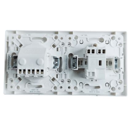Aigostar - Единичен ключ № 1 и SCHUKO розетка 250V с бяла рамка