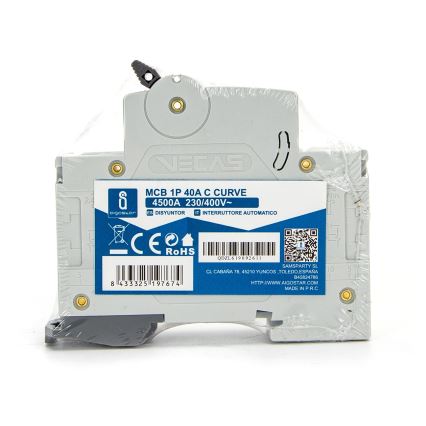 Aigostar - Еднофазен автоматичен прекъсвач 1P-40A-C 230-400V
