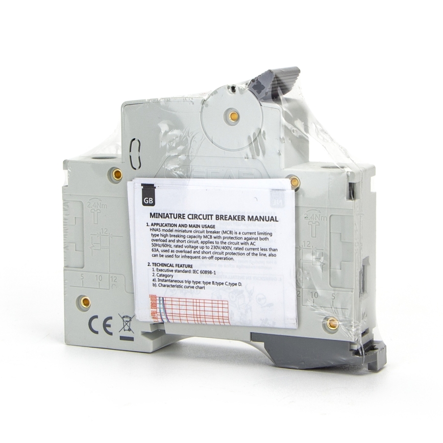 Aigostar - Еднофазен автоматичен прекъсвач 1P-40A-C 230-400V
