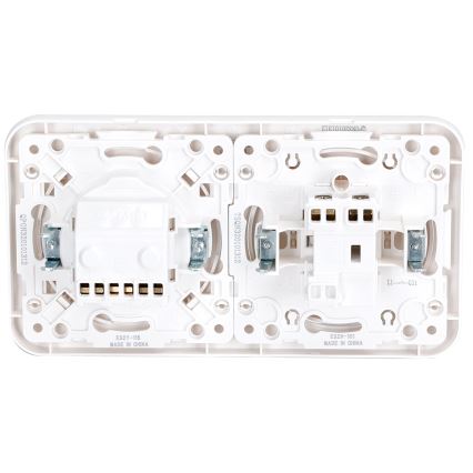 Aigostar - Еднополюсен ключ №1 и SCHUKO розетка 230V с бяла рамка