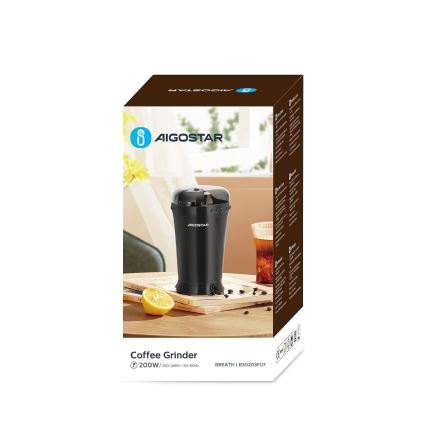 Aigostar - Електрическа кафемелачка 60g 200W/230V черен