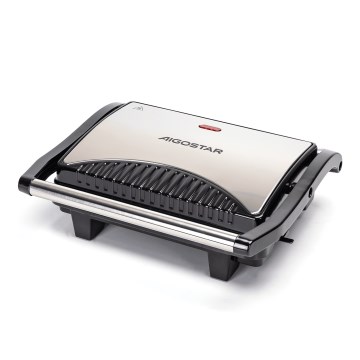 Aigostar - Електрически грил 1000W/230V черен/матов хром