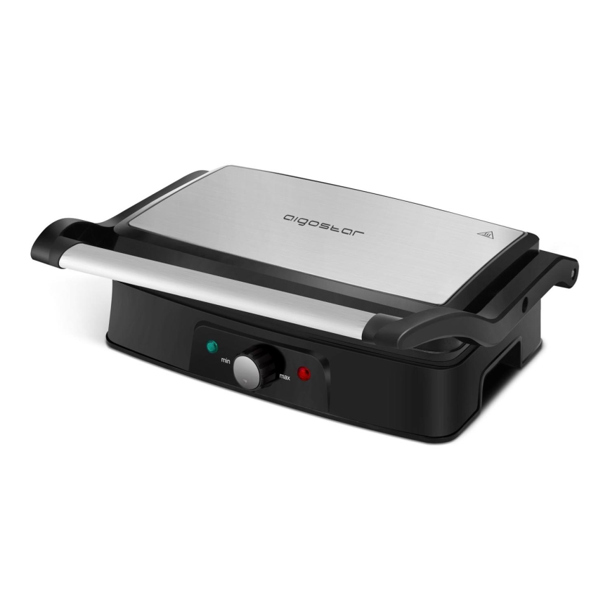 Aigostar - Електрически грил 1500W/230V матов хром/черен