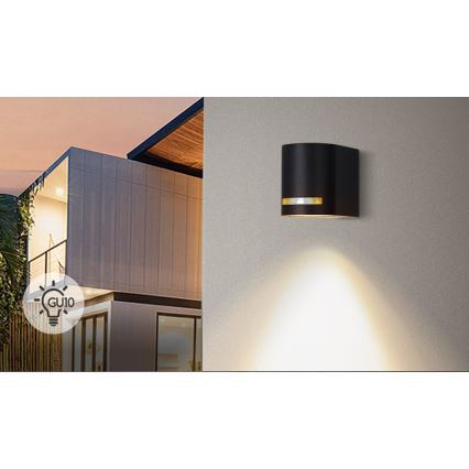 Aigostar - Екстериорен аплик 1xGU10/35W/230V черен IP54
