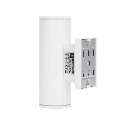 Aigostar - Екстериорен аплик 2xGU10/230V бял IP65 кръгъл