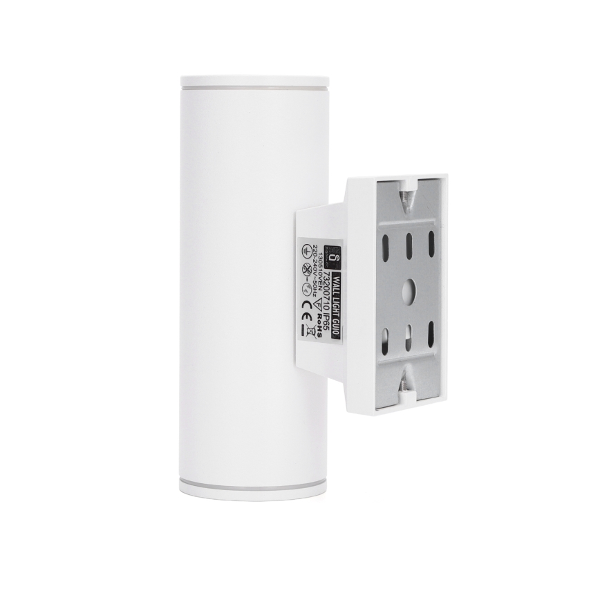Aigostar - Екстериорен аплик 2xGU10/230V бял IP65 кръгъл