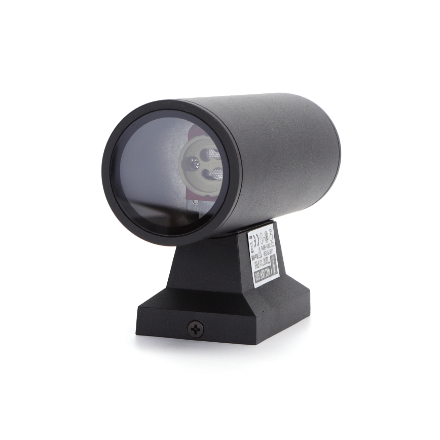 Aigostar - Екстериорен аплик 2xGU10/230V черен IP65 кръгъл