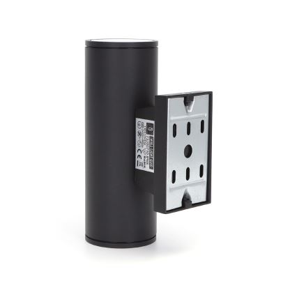 Aigostar - Екстериорен аплик 2xGU10/230V черен IP65 кръгъл