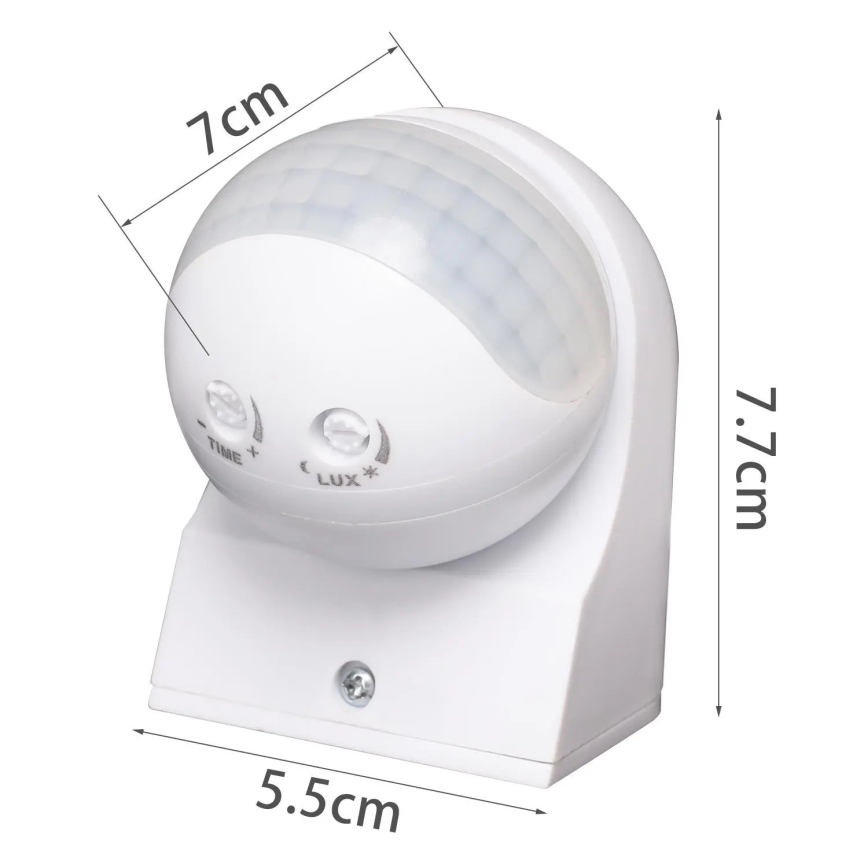 Aigostar - Екстериорен инфрачервен сензор за движение 230V IP44 бял