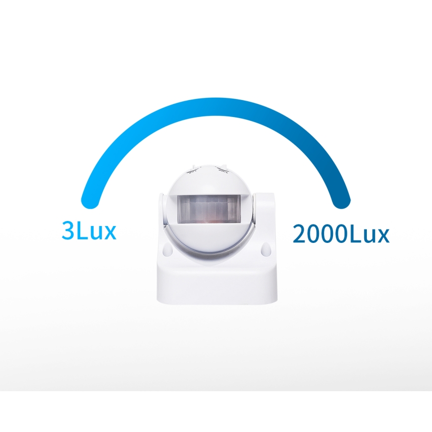 Aigostar - Екстериорен инфрачервен сензор за двжение 230V IP44 бял