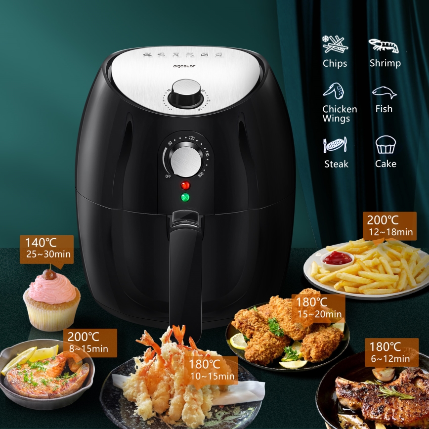 Aigostar - Еър фрайър 1500W/230V 3,5l черен