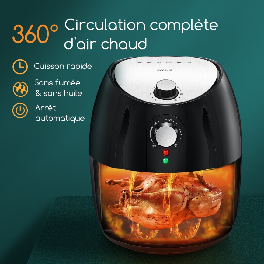 Aigostar - Еър фрайър 1500W/230V 3,5l черен