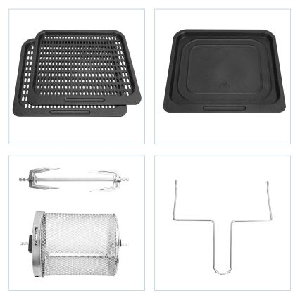 Aigostar - Горещовъздушна фурна 1400W/230V 12л черна