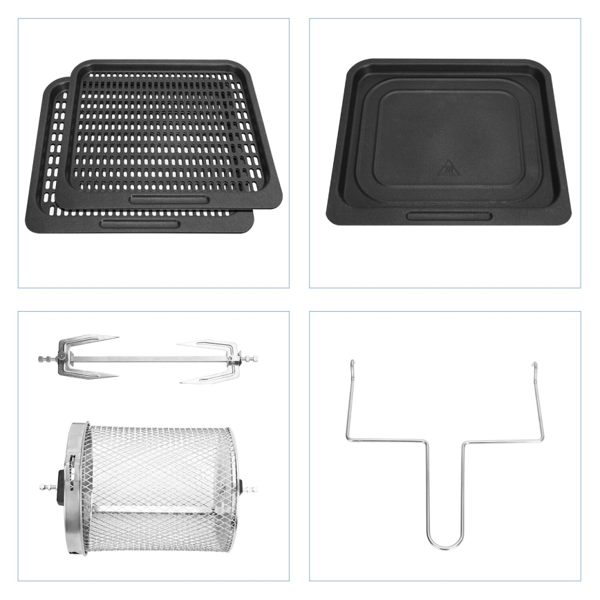 Aigostar - Горещовъздушна фурна 1400W/230V 12л черна