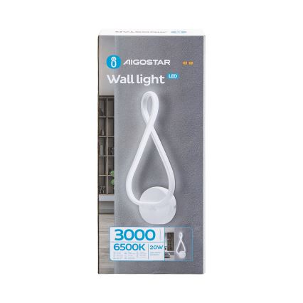 Aigostar - LED аплик LED/20W/230V 6500K бял