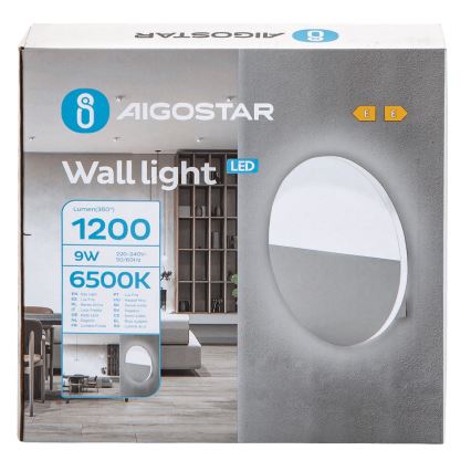 Aigostar - LED аплик LED/9W/230V 6500K бял