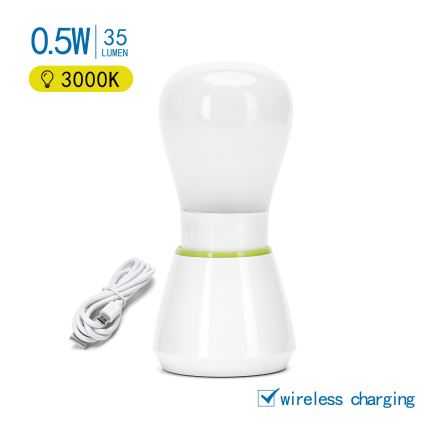 Aigostar - LED Акумулаторен нощна лампа LED/0,5W/5V 3000K