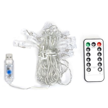 Aigostar - LED декоративен гирлянд 10xLED/5W/USB 5 m топла бяла светлина