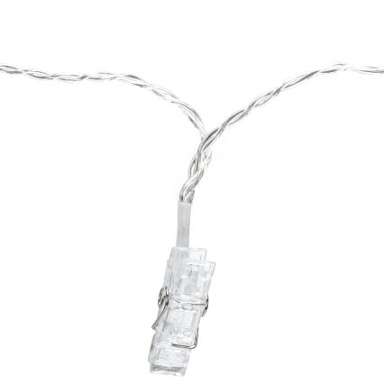 Aigostar - LED декоративна гирлянда 40xLED/5W/USB 9 м топла бяла