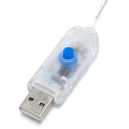 Aigostar - LED декоративна гирлянда 40xLED/5W/USB 9 м топла бяла