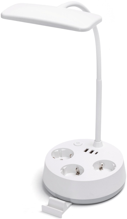 Aigostar - LED Димираща настолна лампа с контакт и USB LED/4,6W/230V 3000/4000/6500K бяла