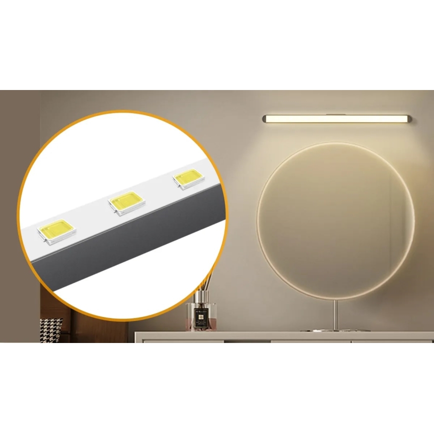 Aigostar - LED Димируем акумулаторен осветление на огледало LED/2,9W/5V 2000 mAh