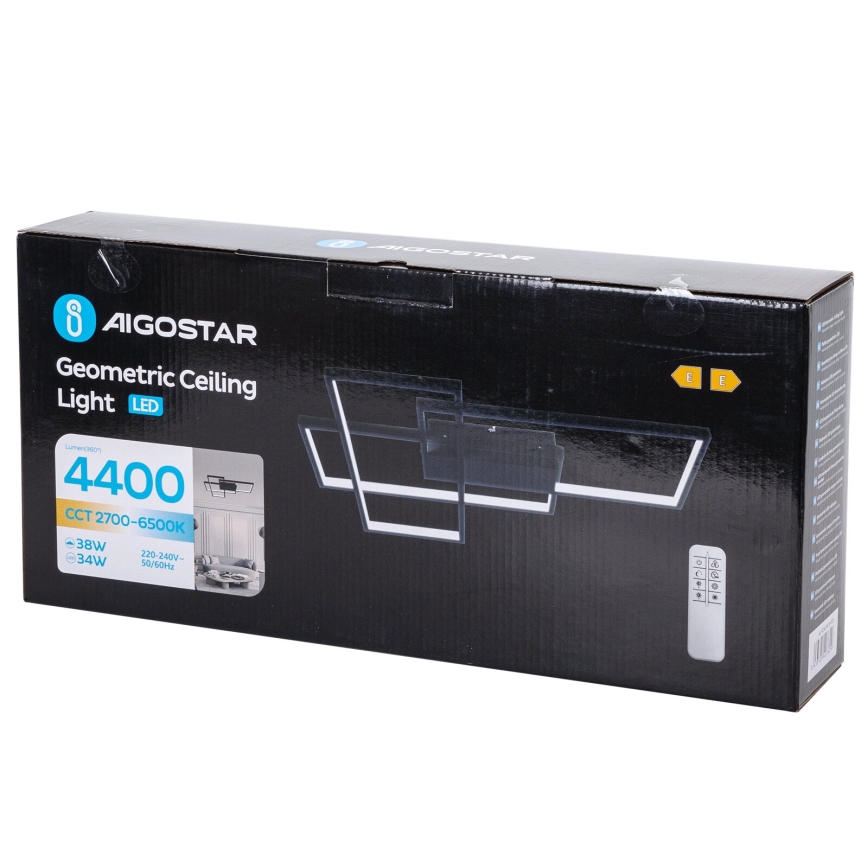 Aigostar - LED Димируем плафон LED/38W/230V 2700-6500K + дистанционно управление