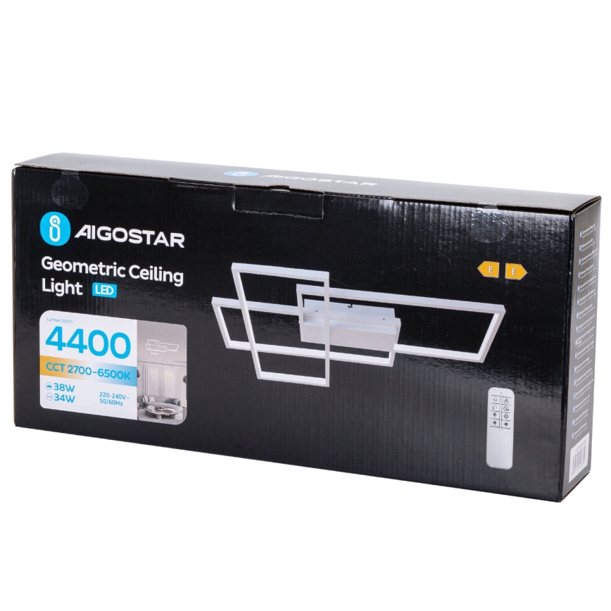 Aigostar - LED Димируем плафон LED/38W/230V 2700-6500K + дистанционно управление