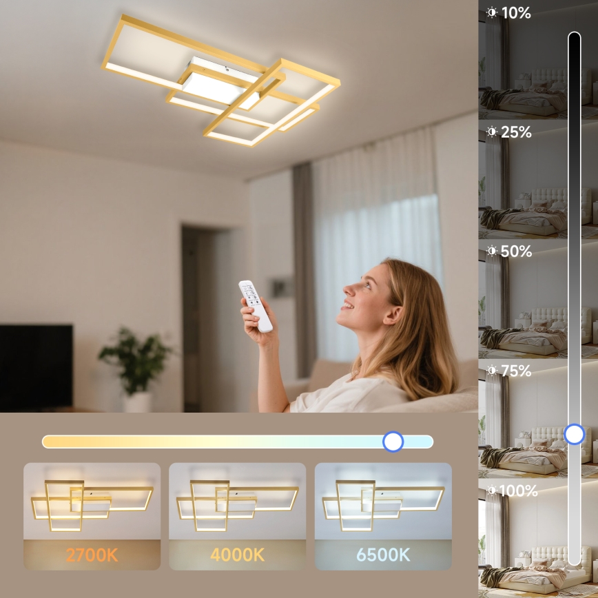 Aigostar - LED Димируем плафон LED/38W/230V 2700-6500K + дистанционно управление