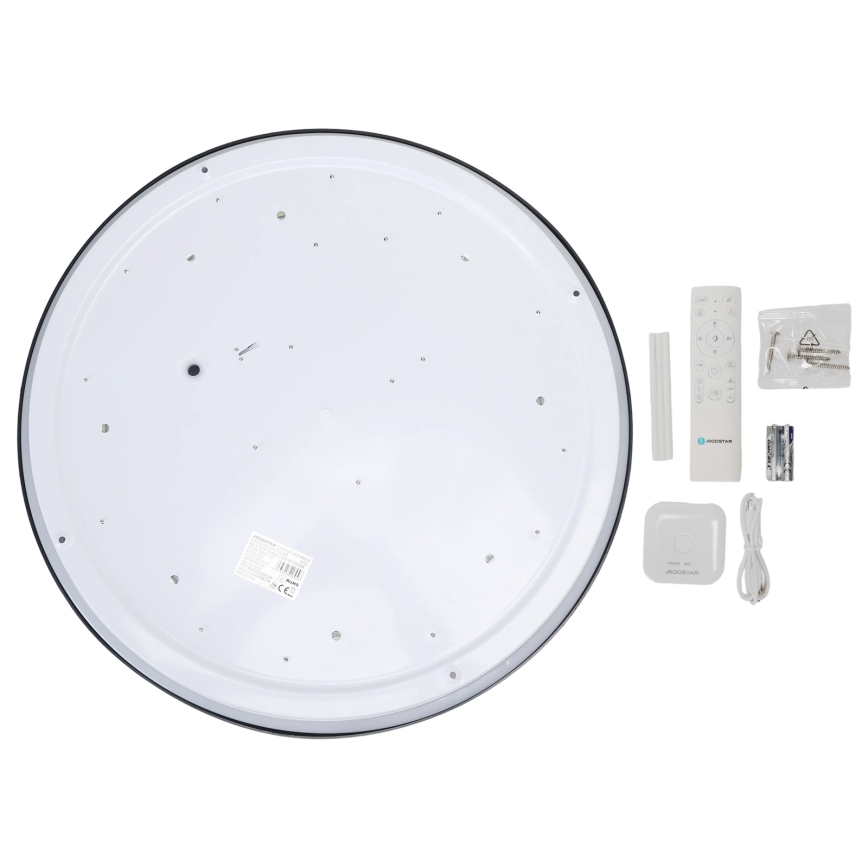 Aigostar - LED Димируем плафон с вентилатор MESH LED/40W/230V 2700-6500K черен + дистанционно управление