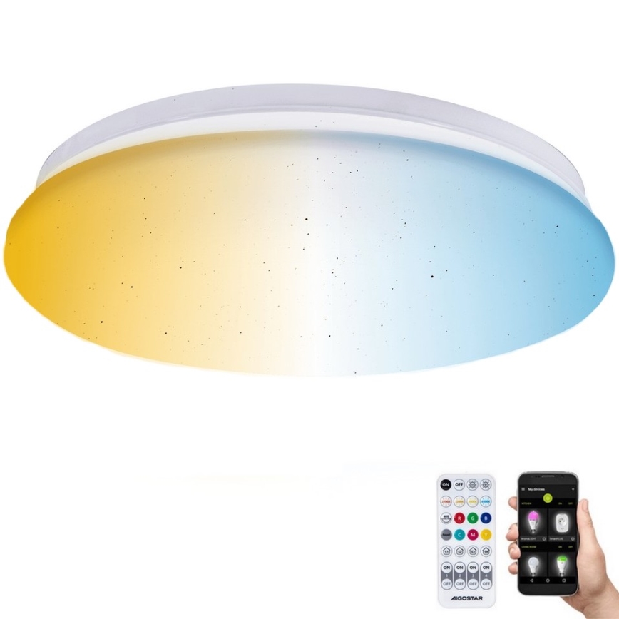 Aigostar - LED Димируем плафон за баня MESH Интелигентен LED/18W/230V 3000-65000K IP44 + дистанционно управление