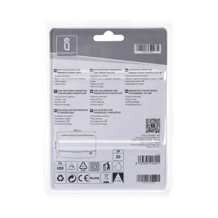 Aigostar - LED Димируем преносима нощна лампа LED/1W/5V 6500K + USB