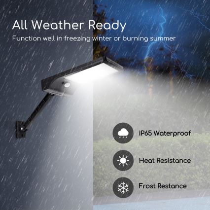 Aigostar - LED Димируем соларен лампа със сензор LED/2,3W/5,5V IP65 1800 mAh + дистанционно управление