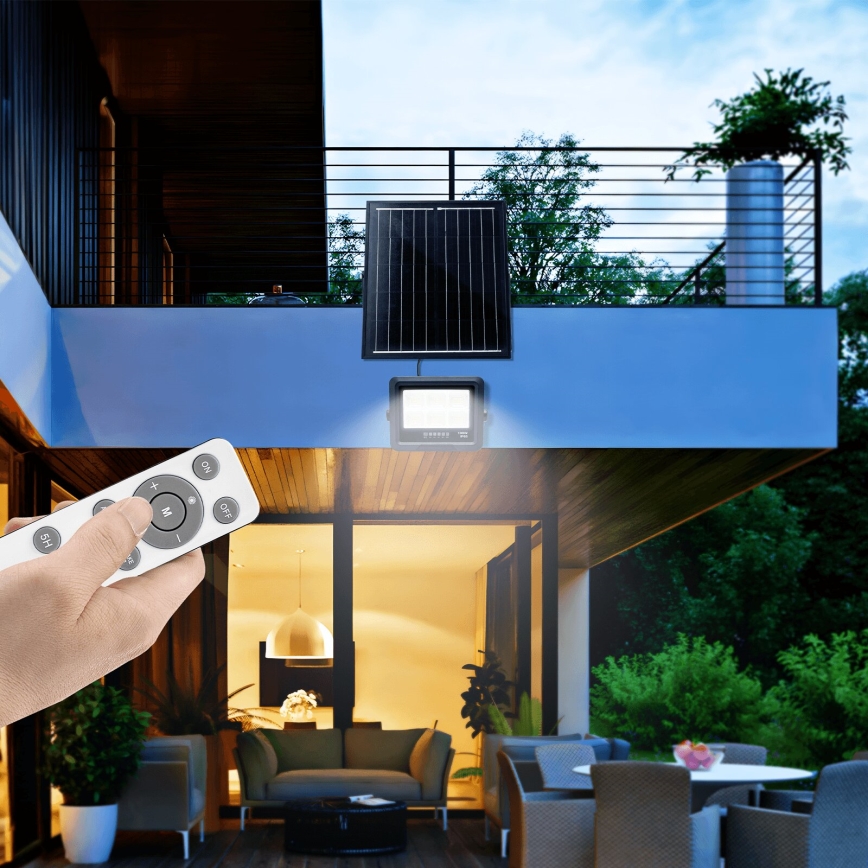 Aigostar - LED Димируем соларен прожектор LED/100W/3,4V IP65 10000 mAh + дистанционно управление