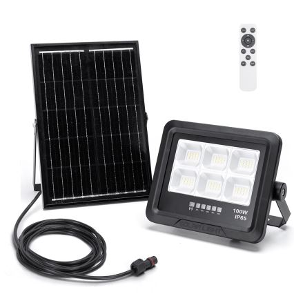 Aigostar - LED Димируем соларен прожектор LED/100W/3,4V IP65 10000 mAh + дистанционно управление