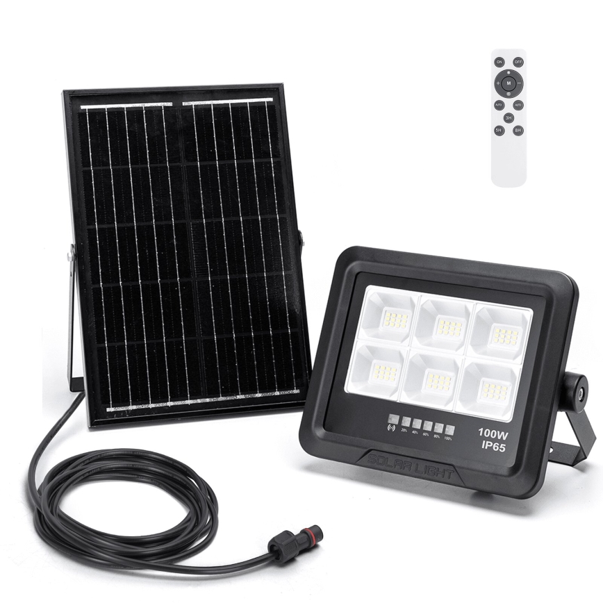 Aigostar - LED Димируем соларен прожектор LED/100W/3,4V IP65 10000 mAh + дистанционно управление