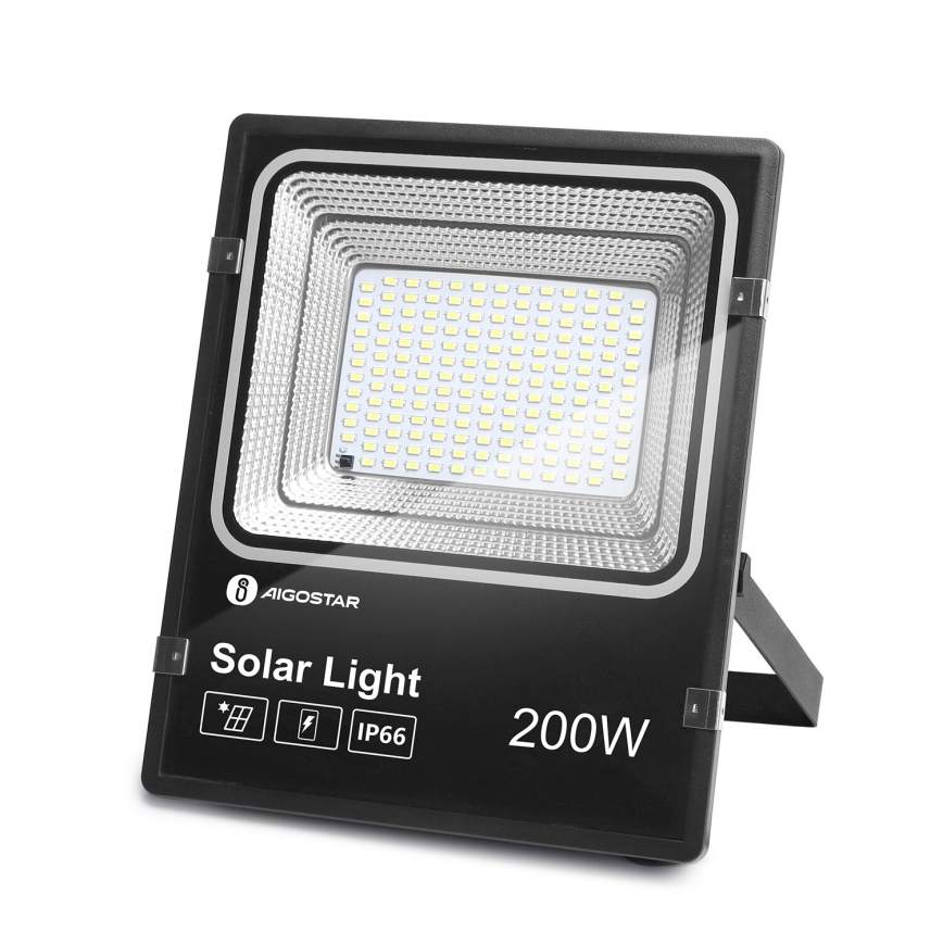 Aigostar - LED Димируем соларен прожектор LED/200W/3,2V IP66 + дистанционно управление