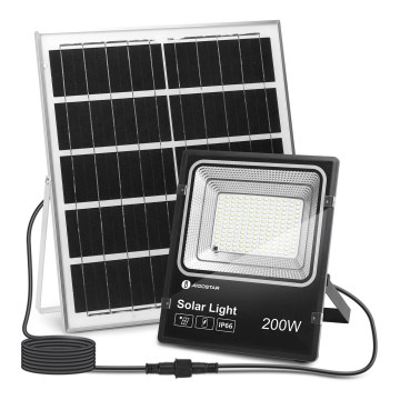 Aigostar - LED Димируем соларен прожектор LED/200W/3,2V IP66 + дистанционно управление