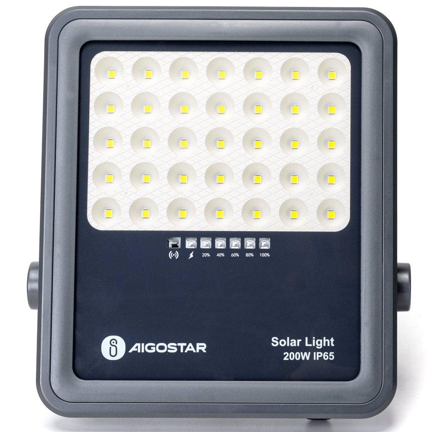 Aigostar - LED Димируем соларен прожектор LED/200W/3,4V IP65 + дистанционно управление