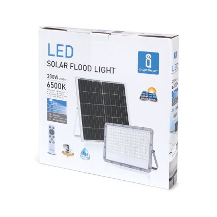 Aigostar - LED соларен прожектор с регулируема яркост LED/200W/3,4V 20000 mAh IP65 + дистанционно управление