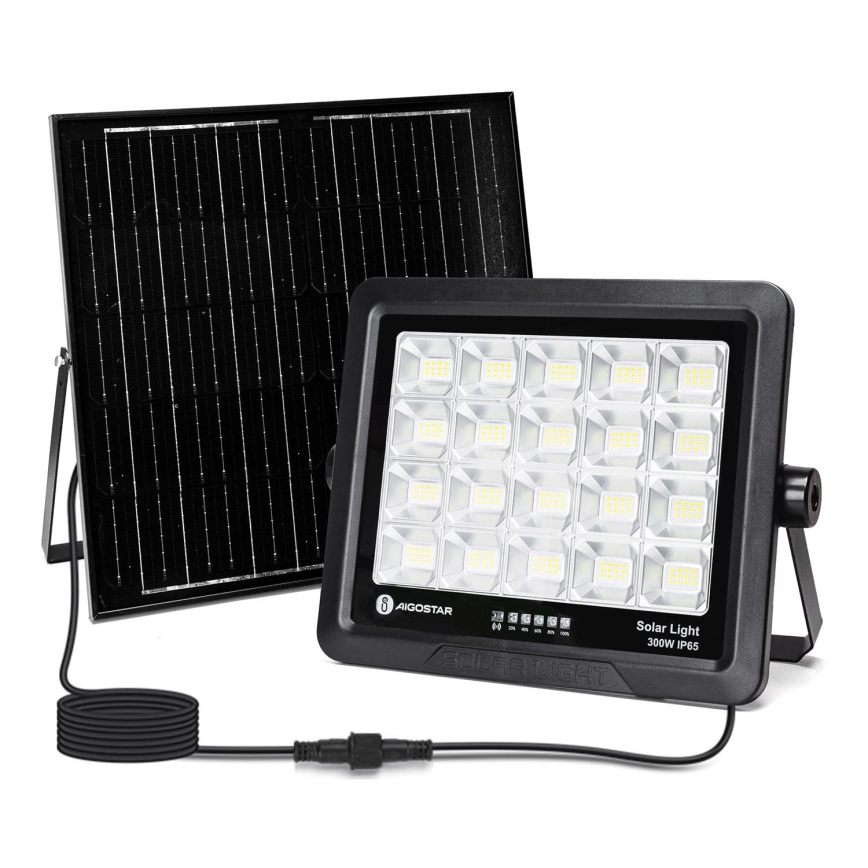Aigostar - LED Димируем соларен прожектор LED/300W/3,4V IP65 20000 mAh + дистанционно управление