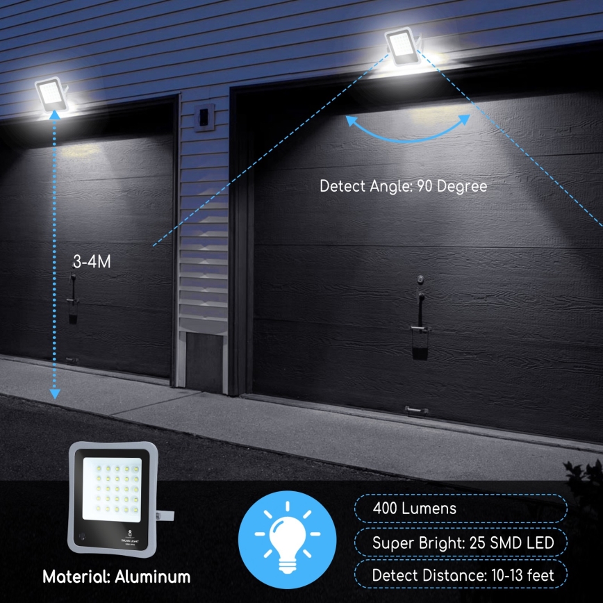 Aigostar - LED Димируем соларен прожектор LED/30W/3,2V 20000 mAh IP67 + д.у.
