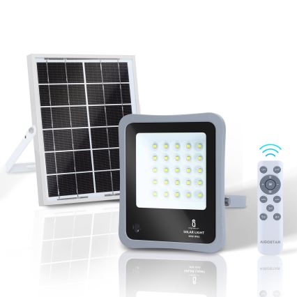 Aigostar - LED Димируем соларен прожектор LED/30W/3,2V 20000 mAh IP67 + д.у.