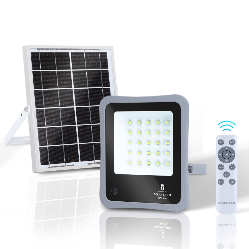 Aigostar - LED Димируем соларен прожектор LED/30W/3,2V 20000 mAh IP67 + д.у.