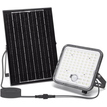 Aigostar - LED Димируем соларен прожектор със сензор LED/120W/3,4V 6500K IP66 + дистанционно управление