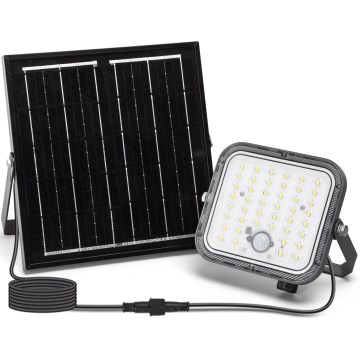 Aigostar - LED Димируем соларен прожектор със сензор LED/80W/3,4V 6500K IP66 + дистанционно управление